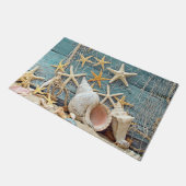 Beach Thleed Conch Shell, Starfish & Vissen Net Deurmat (Schuin)