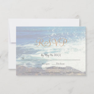 Beach Thmed Seaside Wedding RSVP-kaart RSVP Kaartje