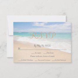 Beach Thmed Seaside Wedding RSVP-kaart RSVP Kaartje