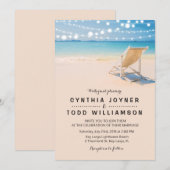 Beach ThMED Wedding Invitation Kaart (Voorkant / Achterkant)