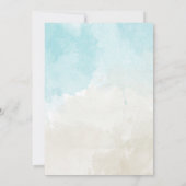 Beach Thmet Waterverf Couples bruiloft Kaart (Achterkant)