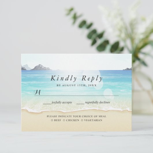 Beach Thormed RSVP Antwoord (Staand voorkant)