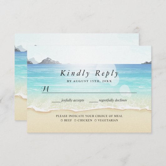 Beach Thormed RSVP Antwoord (Voorkant / Achterkant)