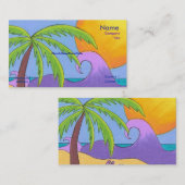 Beach Thouting Business Card-sjabloon Visitekaartje (Voorkant / Achterkant)