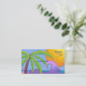 Beach Thouting Business Card-sjabloon Visitekaartje (Staand voorkant)
