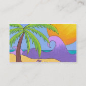 Beach Thouting Business Card-sjabloon Visitekaartje (Achterkant)