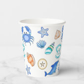 Beach Threaded Zee Creaters Papieren Bekers (Achterkant)