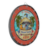 Beach Tiki Bar Dart Board Dartbord (Voorkant Links)