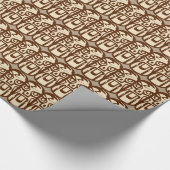 Beach Tiki face wrapping paper Cadeaupapier (Hoek)