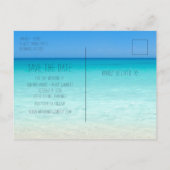 Beach Tiki Mask Wedding Save the Dates Aankondigingskaart (Achterkant)