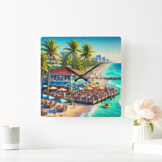 Beach Time Beach Cafe Muur Klok (Huis)