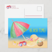 Beach Time! Briefkaart (Voorkant / Achterkant)
