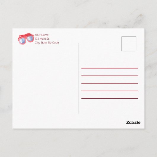 Beach Time! Briefkaart (Achterkant)