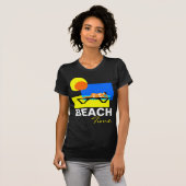 Beach Time grappig aanpasbaar T-shirt (Voorkant volledig)