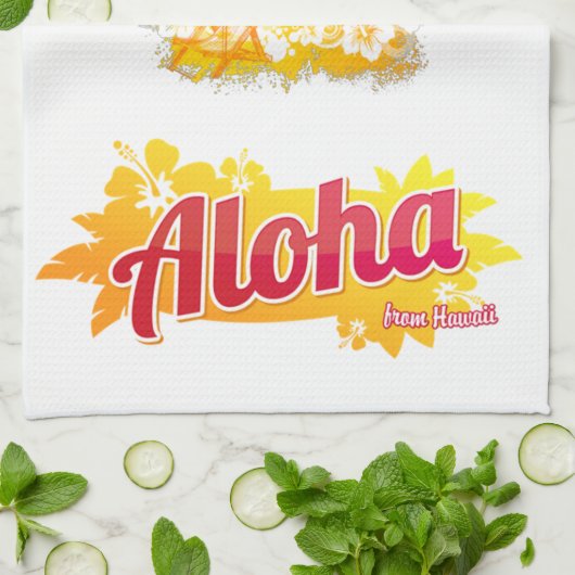 Beach Time Hawaii Theedoek (Gevouwen)
