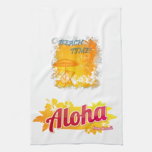 Beach Time Hawaii Theedoek (Verticaal)