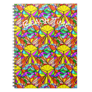 Beach Time Retro Trendy Multicolored Summer Notitieboek