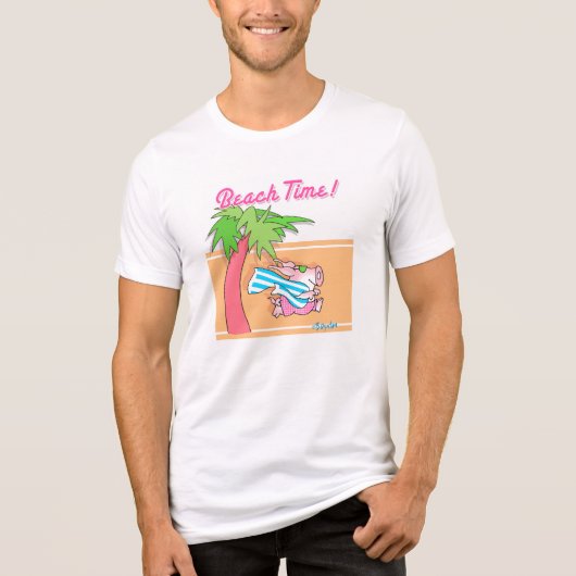 BEACH TIME, van Boynton. Tri-Blend Shirt (Voorkant)