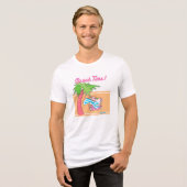 BEACH TIME, van Boynton. Tri-Blend Shirt (Voorkant volledig)