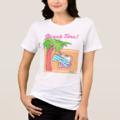 BEACH TIME, van Boynton. Tri-Blend Shirt (Voorkant)