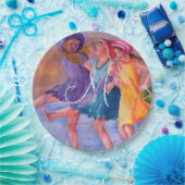 BEACH TIME VRIENDINNEN MONOGRAM PARTIJ PAPIEREN BORDJE (Feest)