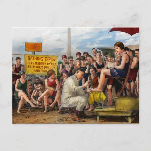 Beach - Toes Tenderly Treated 1922 Briefkaart (Voorkant)