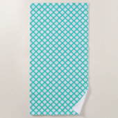 Beach Towel - Aqua Lattice Strandlaken (Voorkant)