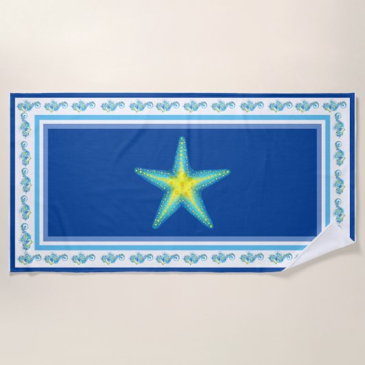 Beach Towel Beach Towells Seaside Royal Blue Strandlaken (Voorkant)