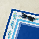 Beach Towel Beach Towells Seaside Royal Blue Strandlaken (In situ)