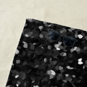 Beach Towel Black Crystal Bling Straat Strandlaken (In situ)