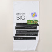 Beach Towel Dream Big Sports Strandlaken (Voorkant)