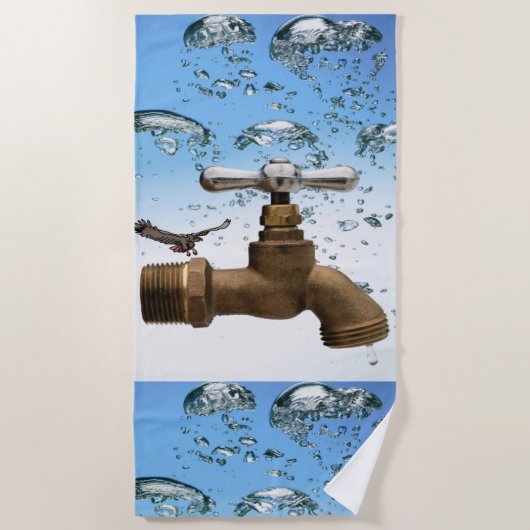 Beach Towel Eagle Faucet Strandlaken (Voorkant)