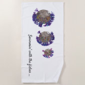 Beach Towel - familie van Paarse vis Strandlaken (Voorkant)