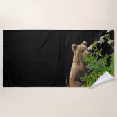 Beach Towel grizzly beer Strandlaken (Voorkant)