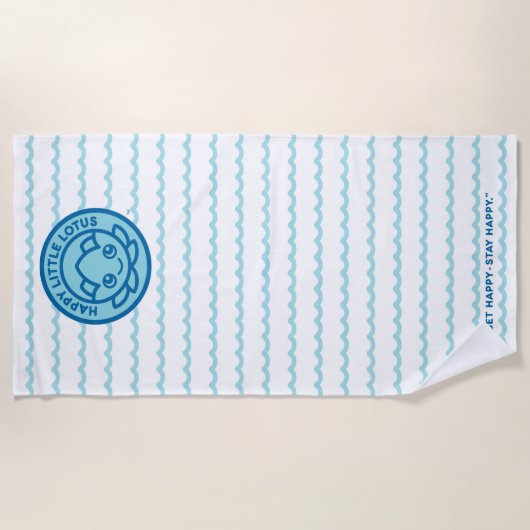 Beach Towel - Happy Little Lotus Strandlaken (Voorkant)