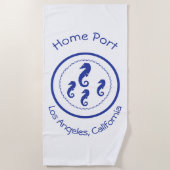 Beach Towel - Home Port Zee Horses Strandlaken (Voorkant)