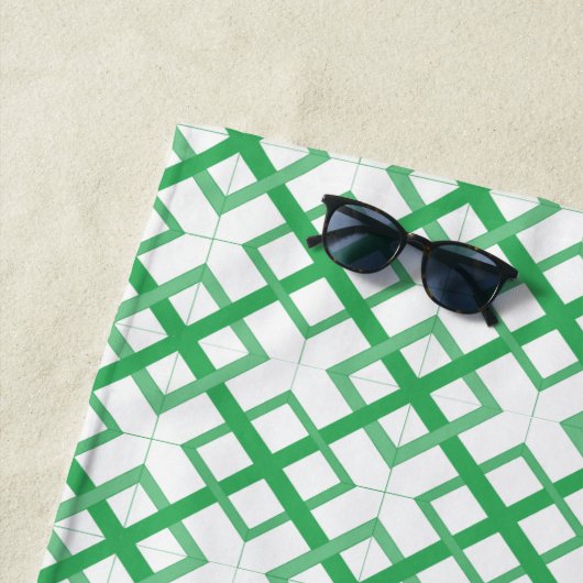 Beach Towel - Interlaced Squares Strandlaken (In situ)