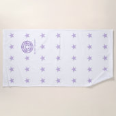 Beach Towel - Lavender - Happy Little Lotus Strandlaken (Voorkant)