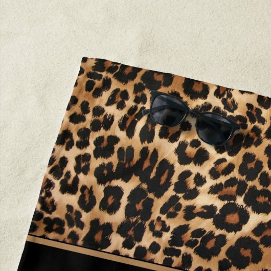 Beach Towel-Leopard-afdruk Strandlaken (In situ)