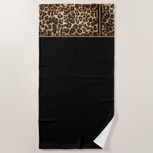 Beach Towel-Leopard-afdruk Strandlaken (Voorkant)