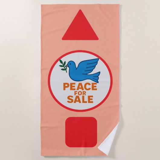 Beach Towel , Peace theme designed Beach towel Strandlaken (Voorkant)