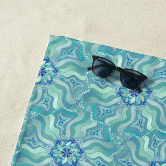 Beach Towel “Pebbles and Impressions” Strandlaken (In situ)