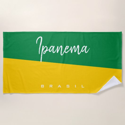 Beach Towel personaliseren in Brasil / Brazilië Strandlaken (Voorkant)