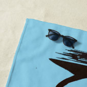 Beach Towel - Silhouettes of Tropical Island Strandlaken (In situ)