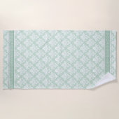 Beach Towel - Soft Jade Damask Strandlaken (Voorkant)