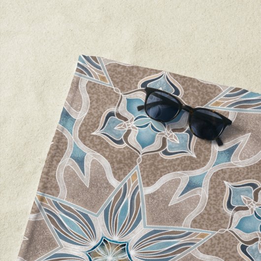 Beach Towel, "Tidal Ephemera" Strandlaken (In situ)