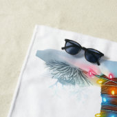 Beach Towel-Tropical Christmas Beach Towel Strandlaken (In situ)