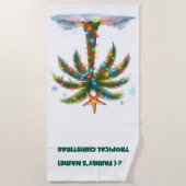 Beach Towel-Tropical Christmas Beach Towel Strandlaken (Voorkant)