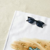 Beach Towel-Tropical Christmas Beach Towel Strandlaken (In situ)