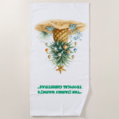 Beach Towel-Tropical Christmas Beach Towel Strandlaken (Voorkant)